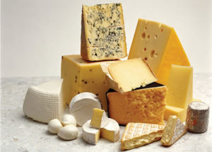 Variety of cheeses